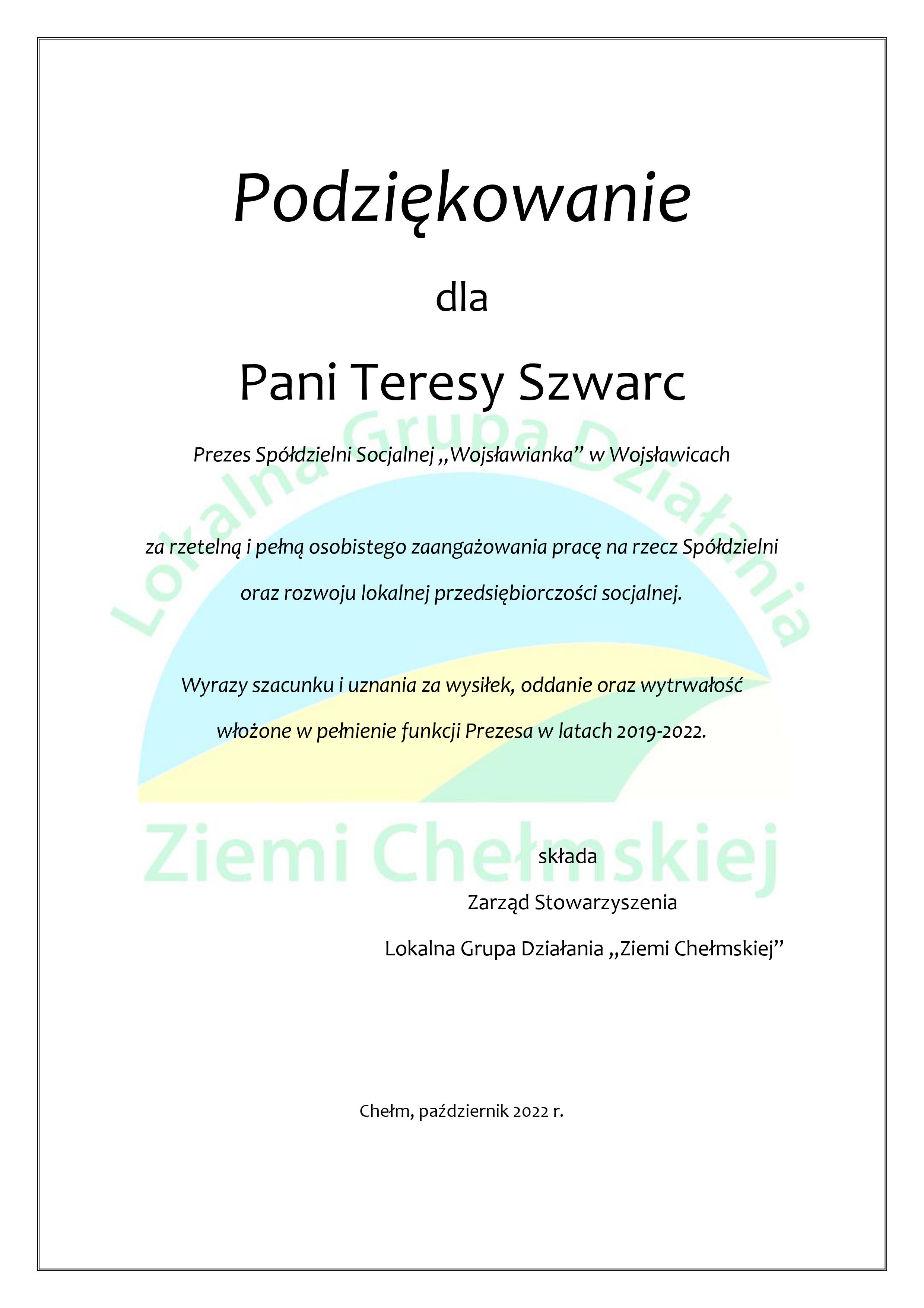 podzikowania