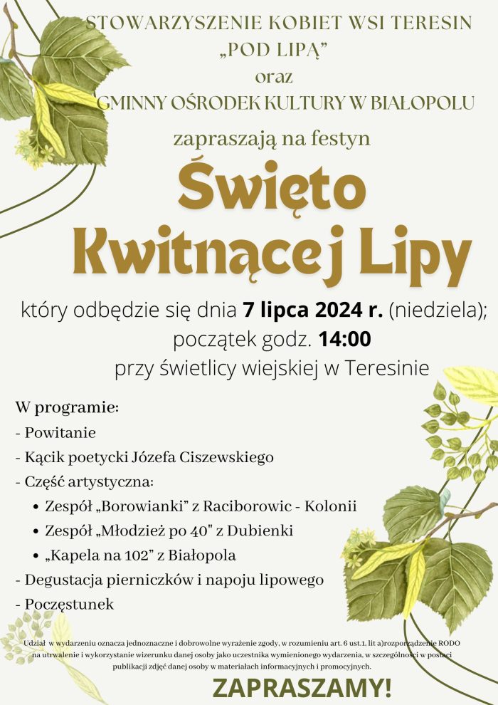 STOWARZYSZENIE KOBIETWSI TERESIN PODLIPA GMINNY OSRODEKKULTURY W BIALOPOLU 1 700x990